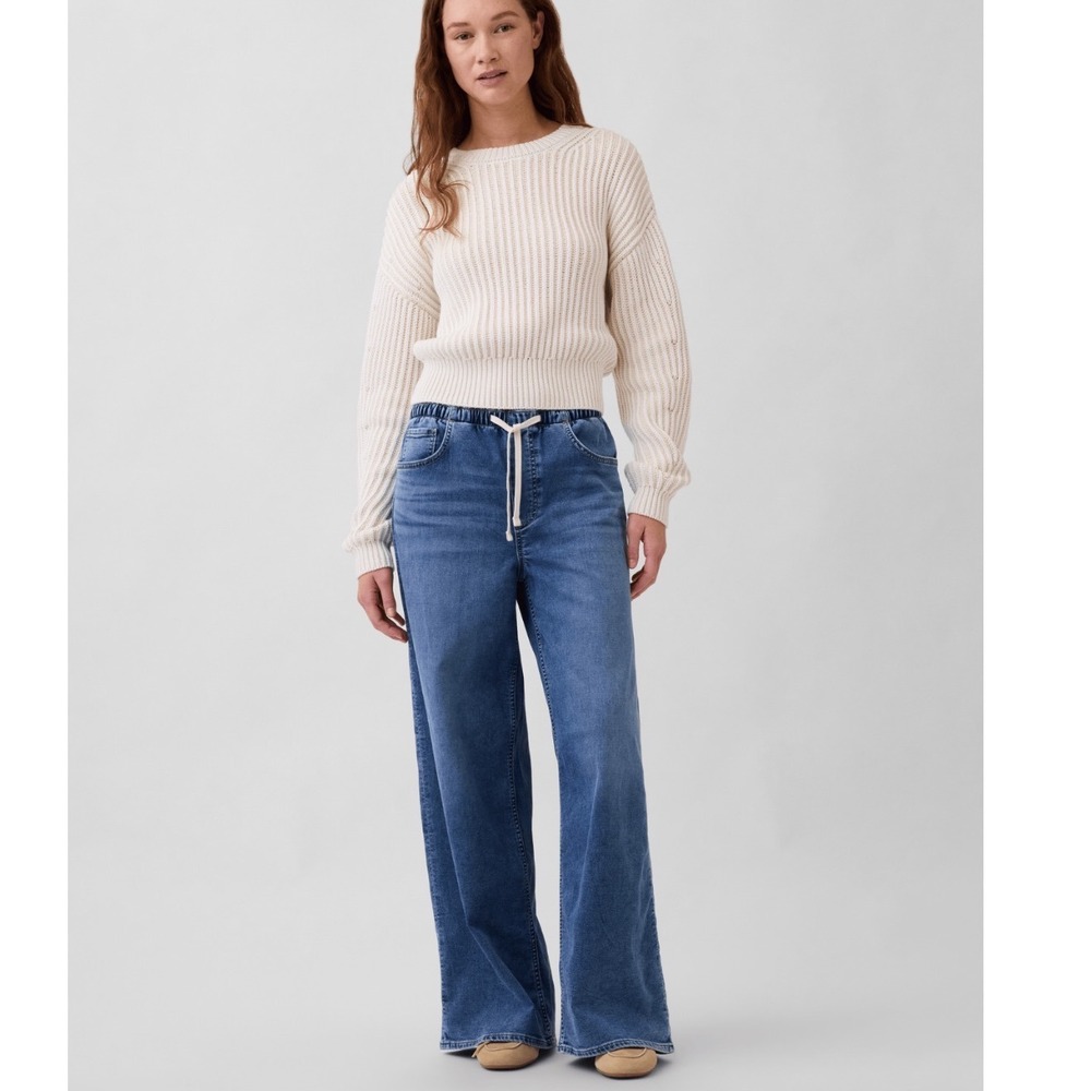 Gap Knit Easy Jeans Medium Indigo Small NWT